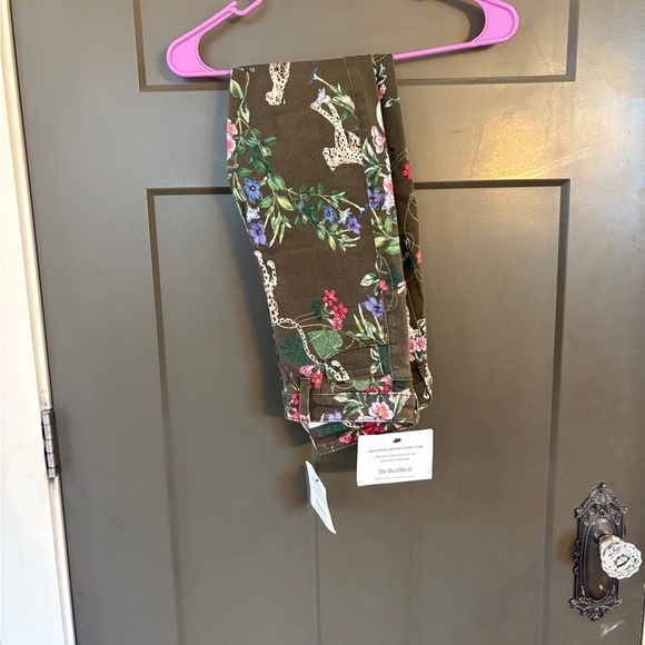 L'AGENCE Floral and Leopard Print Trousers - Picture 4 of 4